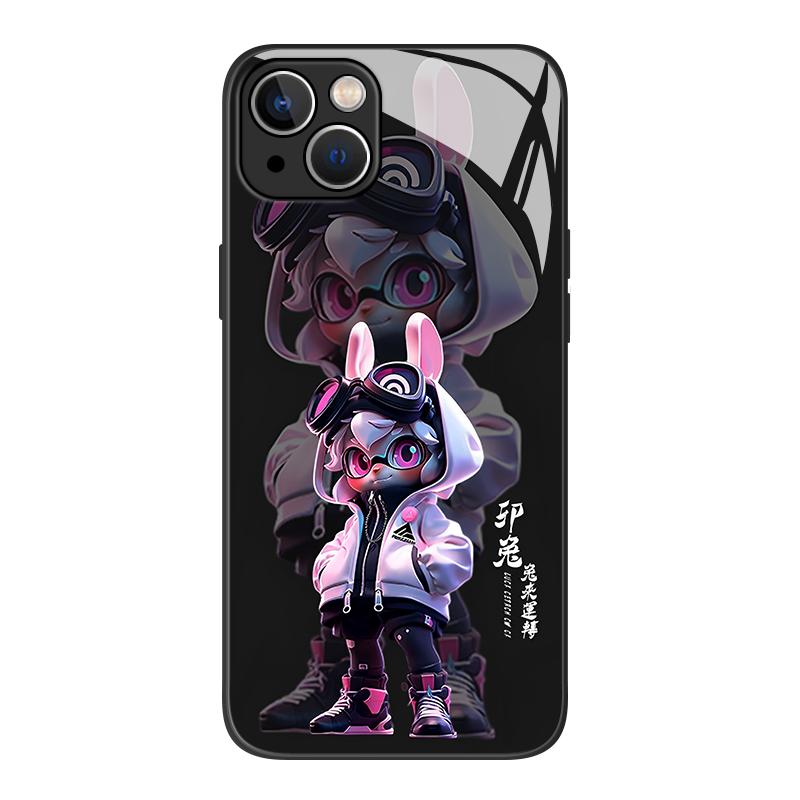 十二生肖潮牌适用苹果16手机壳15/iphone14pro卡通13mini男12老虎11玻璃xs新款max高级感8plus兔子x龙xr马7猪