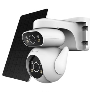 免充值无线室外摄像头手机远程360度无死角4G插卡免费流量摄影机监控器360度全景高清夜视双镜头AI智能双画面