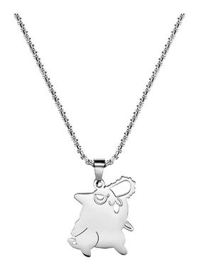 日韩钛钢不掉色电锯人项链挂件