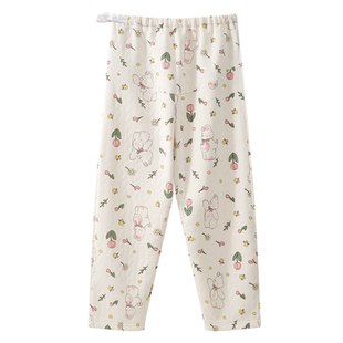 孕妇待产秋冬季高腰托腹睡裤加厚款空气棉保暖月子家居长裤可外穿