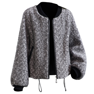 小个子羊剪绒羔羊毛颗粒皮草外套