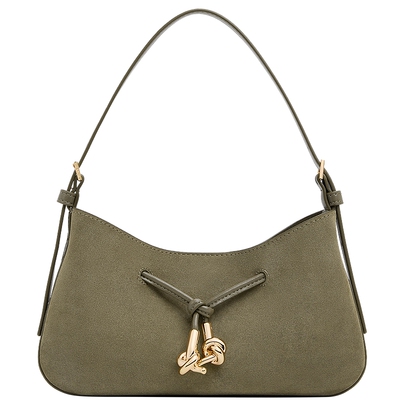 CHARLES&KEITH春季女包CK2-20160228-1抽绳仿麂皮子母单肩腋下包