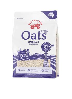 红色拖拉机澳大利亚进口奇亚籽亚麻籽oats燕麦片营养谷物早餐轻食