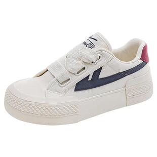 回力女鞋经典帆布鞋女款2026新款春季低帮厚底小白鞋百搭板鞋女款