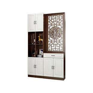 新中式屏风隔断客厅遮挡进门玄关柜鞋柜简约现代正对门置物架装饰