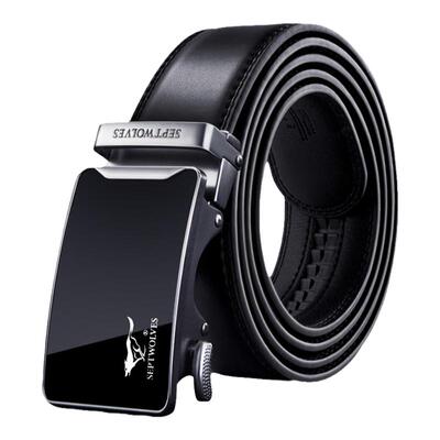 七匹狼男士真皮自动扣皮带