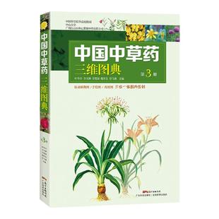 正版 中国中草药三维图典第3册 叶华谷 等主编 反映中草药的形态特征 生长习性和药材鉴别要点 广东科技出版社
