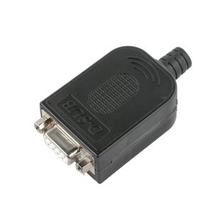 宏图伟业 DB9免焊接头RS232/485公头母头配尾插9针串口COM转接头