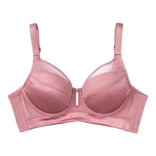 MsKKay调整型内衣光面文胸大码防下垂收副乳大胸显小|纸醉金迷粉