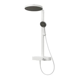 Kiiid定温数显增压钢琴按键全铜白色枪灰色沐浴淋浴花洒套装家用