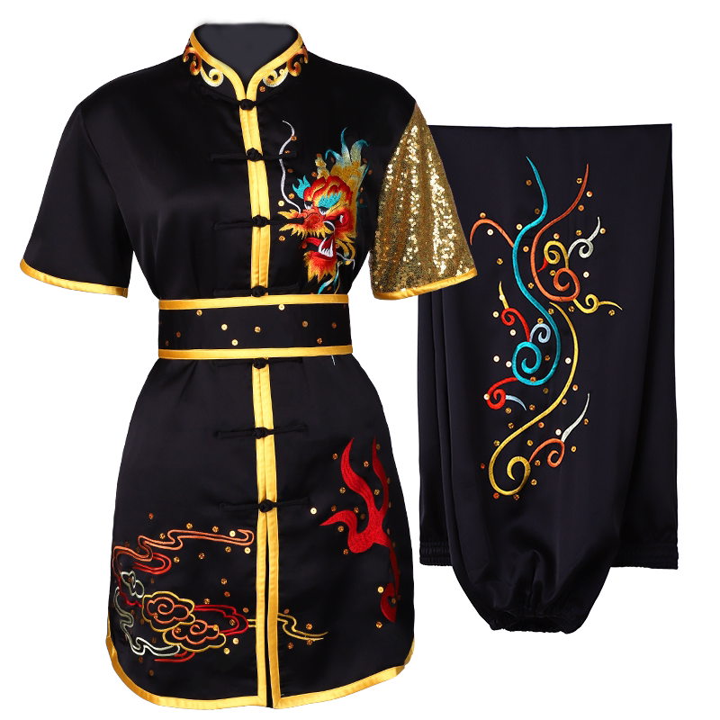 亨通武术表演服夏季真丝太极拳