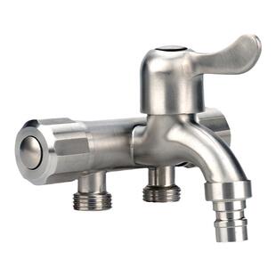 304不锈钢一进三出三控洗衣机水龙头多功能四通分水器一分三角阀