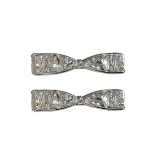 银色水钻锆石蝴蝶结侧边发夹女2025新款高端侧边碎发刘海夹子发卡