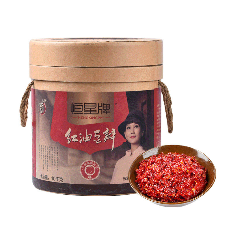 恒星牌红油豆瓣酱10kg大桶装20斤