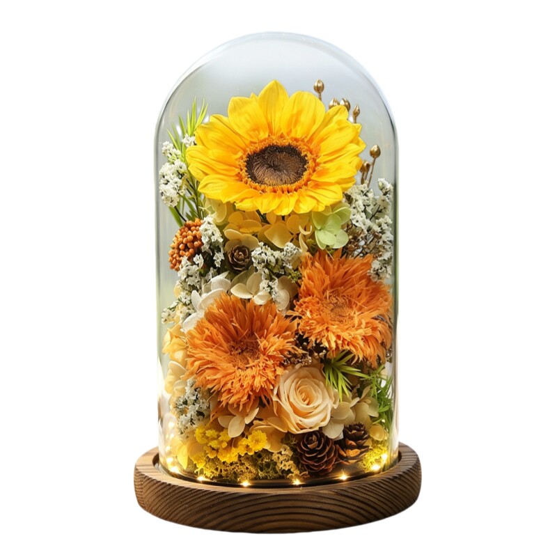 向日葵永生花礼盒教师节摆件