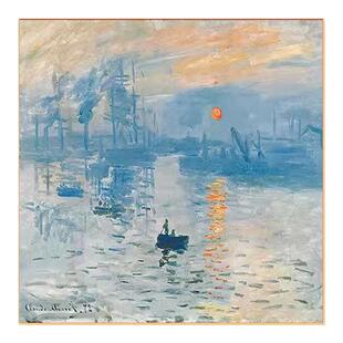 手绘油画莫奈日出梵高名画印象画手工玄关装饰画客厅背景餐厅挂画