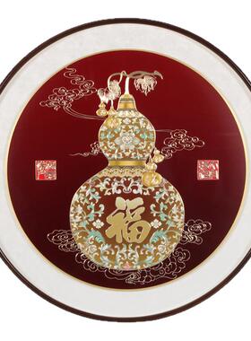 福字手工铜雕福禄葫芦玄关挂画