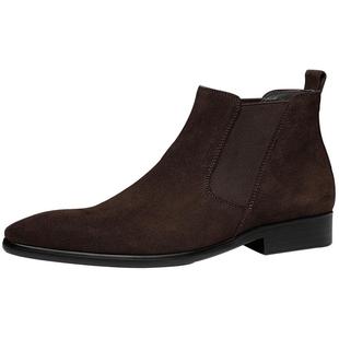 新款加绒马丁靴男冬季皮靴高帮皮鞋男英伦短靴磨砂反绒皮男靴子潮