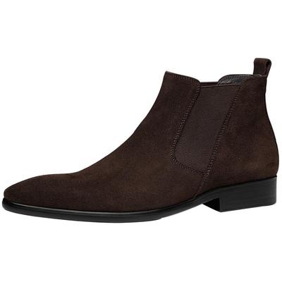 加绒英伦风短靴磨砂高帮皮鞋新款