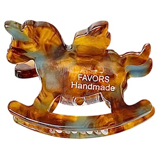 韩系醋酸小马抓夹小号女后脑勺半扎发夹头饰高级感气质侧边刘海夹