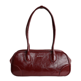 AbbottVINTAGE【保龄球】复古小众头层牛皮休闲大容量单肩手提包