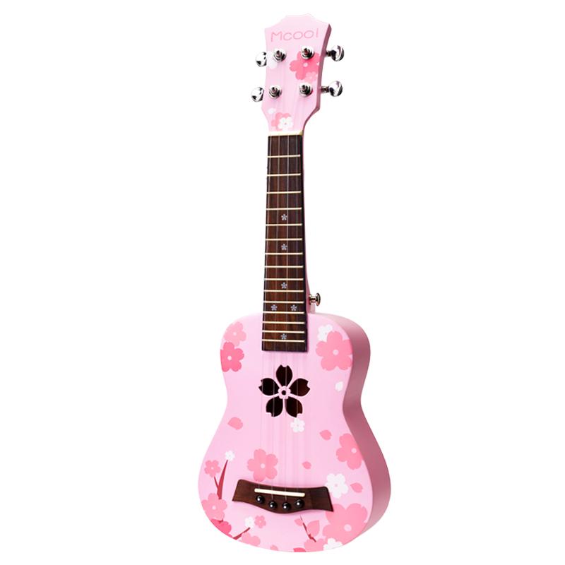 单板樱花尤克里里女初学者女生款可爱23寸儿童入门小吉他 ukulele