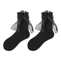 JKN蝴蝶結(jié)jk無骨襪子女春秋純棉