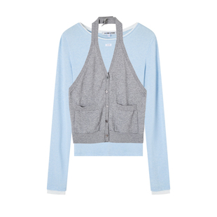 SOMESOWE 时尚套装挂脖背心叠穿长袖T两件套2026春季新款官方授权