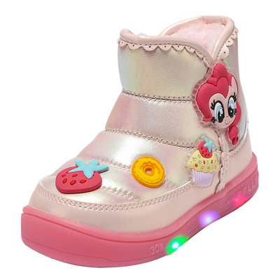 百丽女童小马宝莉联名雪地靴