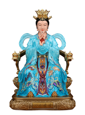 送子娘娘神像家用供奉三霄娘娘送子奶奶注生娘娘像体真身树脂摆件