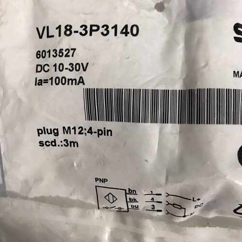 西克传感器 VL18-3P3140产品号：6013527全新