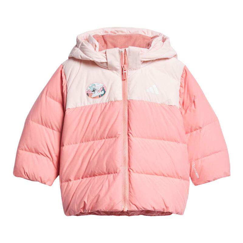 adidas阿迪达斯女婴童运动训练休闲保暖连帽羽绒服外套KC5395