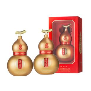 泸州老窖葫芦定制酒福禄自在金52度500ml*2瓶礼盒浓香型白酒送礼