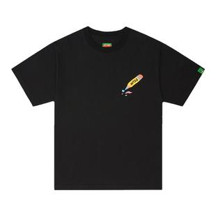 Melting Sadness春夏季铅笔Logo印花短袖重磅情侣T恤260g