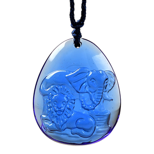 宋韶光属虎2026年吉祥物狮象守富吊坠项链男士女招财琉璃生肖挂件
