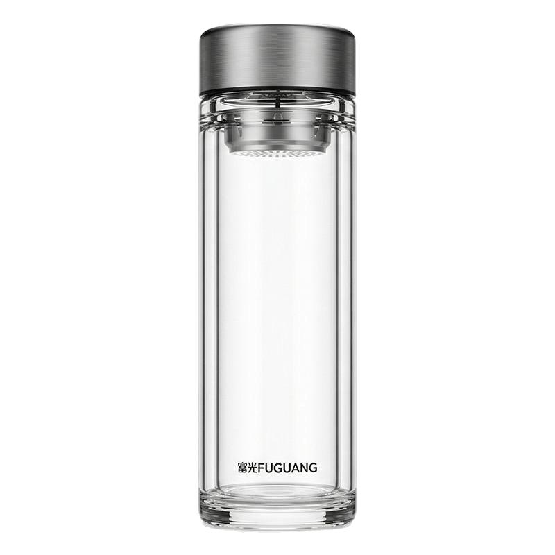 富光大容量茶水分离玻璃杯
