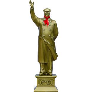 毛主席铜像毛泽东摆件挥手雕塑全身纯黄铜站像新居乔迁客厅礼品