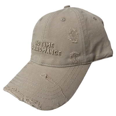（有运补）notime破洞刺绣棒球帽