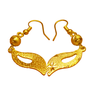 镀黄金耳环女长款气质花朵耳饰正品镀沙金新款潮叶子耳坠妈妈礼物