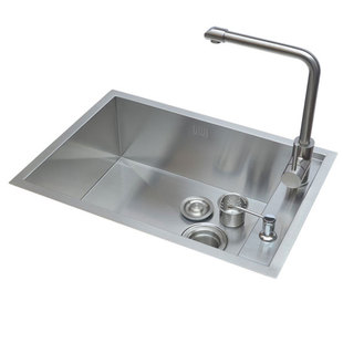 【出口】1810厨房304不锈钢手工水槽大单槽台上下盆洗菜盆洗碗池