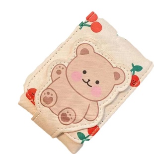 小熊口红包带镜子迷你小包随身便携旅行补妆包化妆收纳包高级收纳