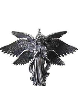 泰银六翼翅膀祈祷天使情侣吊坠