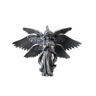 不同银匠 光明与守护925纯银六翼祈祷天使翅膀吊坠复古潮男女项链