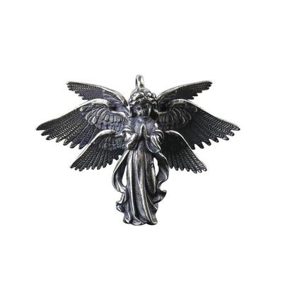 泰银六翼翅膀祈祷天使情侣吊坠