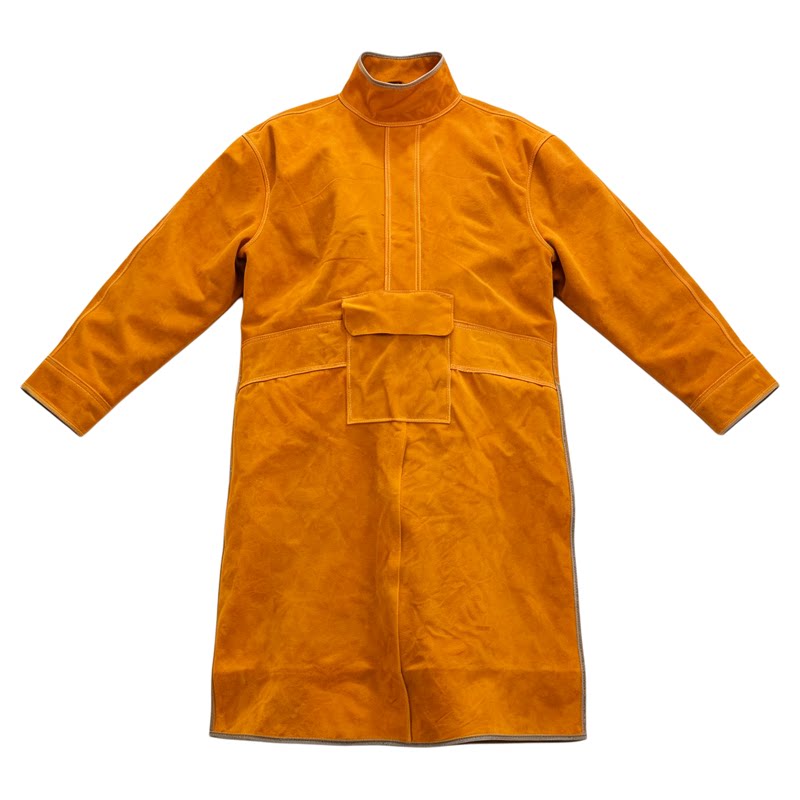 焊工防护服反穿衣防烫服耐磨防辐射加长款围裙焊工防护牛皮电焊服