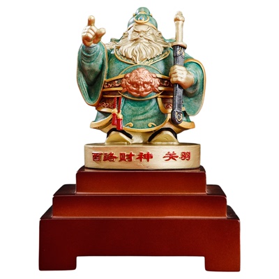 五路财神摆件赵公明关公比干铜像
