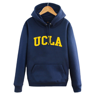 ucla美国加州大学洛杉矶分校篮球运动校服连帽卫衣男女外套带帽衫
