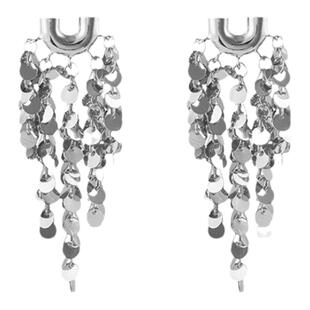 银色金属亮片耳夹无耳洞女新款夸张个性时尚耳坠小众独特创意耳饰