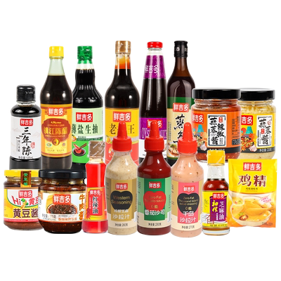 鲜吉多调味料组合薄盐生抽老抽