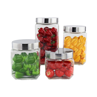 样板间厨房摆件密封罐创意摆设装饰品酒店餐厅餐馆玻璃储物罐摆饰